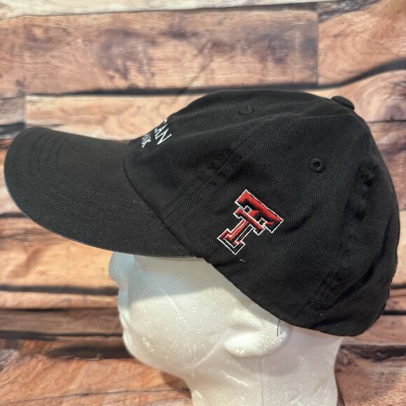 American State Bank Texas Tech Red Raiders Black Hat Cap Strapback One Size - Picture 5 of 8